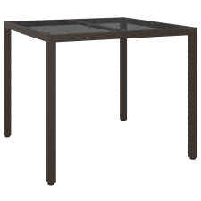 vidaXL Kert étkezőasztal barna 90x90x75 cm polirattan (362532) kerti bútor