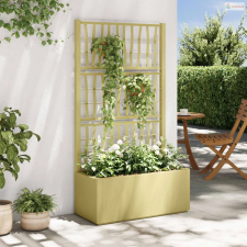 vidaXL Kertész cserép rácsos változattal Zöld 80 x 36 x 140 cm PP kerti tárolás