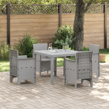vidaXL Kerti Asztal Világosszürke 100x100x73 cm Poly Rattan kerti bútor