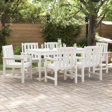 vidaXL Kerti Étkező Székek 6 db Fehér 65.5x55.5x88 cm HDPE kerti bútor