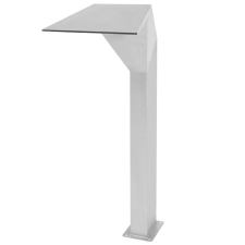 vidaXL kerti, ezüst acél medence-szökőkút 50 x 30 90 cm szivattyú