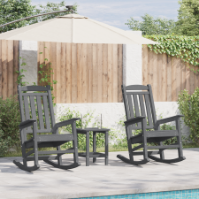 vidaXL Kerti hintaszékek 2 db Világosszürke 70x92x107.5 cm HDPE kerti bútor