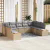 vidaXL Kerti Kanapé Szett 5 pcs Beige és Világosszürke Polyrattan