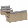 vidaXL Kerti Kanapé Szett 6 pcs Barna és szürke 55 x 55 x 37 cm (3346260)