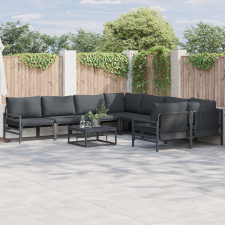 vidaXL Kerti Kanapé Szett 8 pcs Antracit Acél kerti bútor