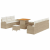 vidaXL Kerti Kanapé Szett párnával 10 pcs Beige, Krém 80 x 80 x 71 cm (3364306)