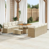 vidaXL Kerti Kanapé Szett párnával Beige és krém 100 x 100 x 71 cm