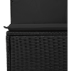 vidaXL Kerti Kanapé Szett párnával tárolóval 8 pcs Fekete Poli rattan (3356708)