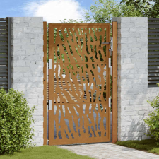 vidaXL Kerti kapu 105x155 cm időjárásálló acél nyomvonalas kivitelben kerti bútor