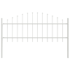 vidaXL Kerti Kerítés Íves Felső Fehér 1,7x0,75 m Acél (42003916)