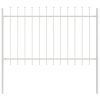 vidaXL Kerti Kerítés Lándzsás Csúccsal Fehér 1,7x1,2 m Acél (42003881)