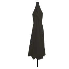 vidaXL Kerti Napernyő LED Fénnyel ø395x245 cm Fekete kerti bútor