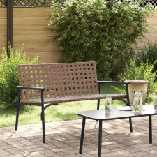 vidaXL Kerti Pad Fekete 113x79x75 cm Poli Rattan kerti bútor