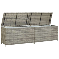 vidaXL Kerti polyrattan tárolóláda 200 x 50 x 60 cm, szürke kerti tárolás