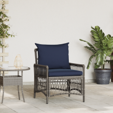 vidaXL Kerti Szék Párnákkal Szürke 60x70x78 cm Poli Rattan kerti bútor