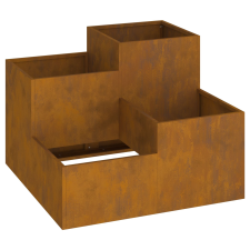vidaXL Kerti Virágágy 80x80x60 cm Időjárásálló Acél (865861) kerti tárolás
