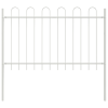 vidaXL Kertkerítés íves tetejű, fehér, 1,7x1 m, acél (42003885)