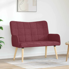 vidaXL Kétfős Kanapé bordó 115 x 61 x 87 cm szövet bútor