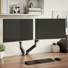 vidaXL kétkaros monitorállvány max 27" képernyőhöz VESA 75/100 mm 20kg tv állvány és fali konzol