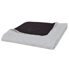 vidaXL Kétoldalú vattázott ágytakaró 230 x 260 cm bézs/barna lakástextília