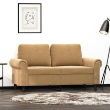 vidaXL kétszemélyes barna bársony kanapé 120 cm bútor