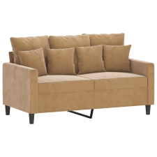 vidaXL kétszemélyes barna bársony kanapé 120 cm (359300) bútor