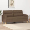 vidaXL Kétszemélyes barna szövetkanapé 140 cm