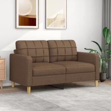 vidaXL kétszemélyes barna szövetkanapé 140 cm bútor