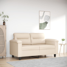 vidaXL kétszemélyes bézs mikroszálas szövetkanapé 120 cm bútor