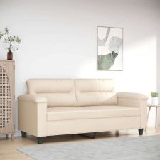 vidaXL kétszemélyes bézs mikroszálas szövetkanapé 140 cm bútor