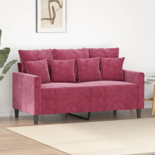 vidaXL kétszemélyes bordó bársony kanapé 120 cm bútor