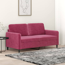 vidaXL kétszemélyes bordó bársony kanapé 140 cm bútor