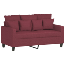 vidaXL kétszemélyes bordó szövet kanapé 120 cm (359265) bútor