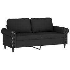 vidaXL kétszemélyes fekete bársony kanapé 140 cm (359534) bútor