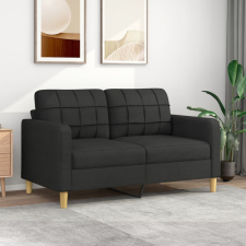 vidaXL kétszemélyes fekete szövetkanapé 140 cm bútor