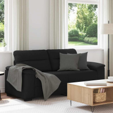 vidaXL kétszemélyes fekete szövetkanapé 140 cm bútor