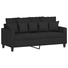 vidaXL kétszemélyes fekete szövetkanapé 140 cm (359271) bútor