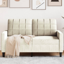vidaXL kétszemélyes krémszínű bársony kanapé 120 cm bútor