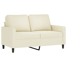 vidaXL kétszemélyes krémszínű bársony kanapé 120 cm (359197) bútor