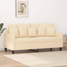 vidaXL kétszemélyes krémszínű szövetkanapé 140 cm bútor