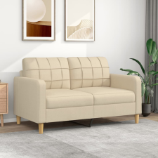 vidaXL kétszemélyes krémszínű szövetkanapé 140 cm bútor