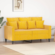vidaXL kétszemélyes sárga bársony kanapé 120 cm bútor
