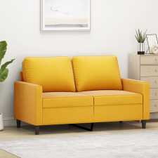 vidaXL kétszemélyes sárga bársony kanapé 120 cm bútor