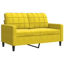 vidaXL kétszemélyes sárga bársony kanapé 120 cm bútor