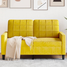vidaXL kétszemélyes sárga bársony kanapé 120 cm bútor
