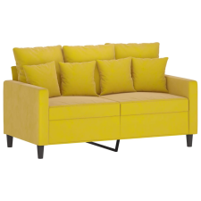 vidaXL kétszemélyes sárga bársony kanapé 120 cm (359299) bútor