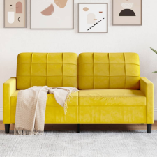 vidaXL kétszemélyes sárga bársony kanapé 140 cm bútor