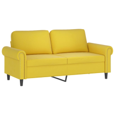 vidaXL kétszemélyes sárga bársony kanapé 140 cm (359535) bútor
