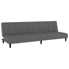 vidaXL kétszemélyes sötétszürke bársony kanapéágy (375764) bútor