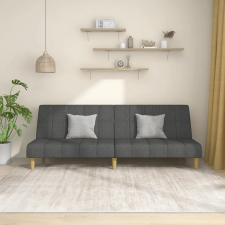 vidaXL kétszemélyes sötétszürke szövet kanapéágy bútor